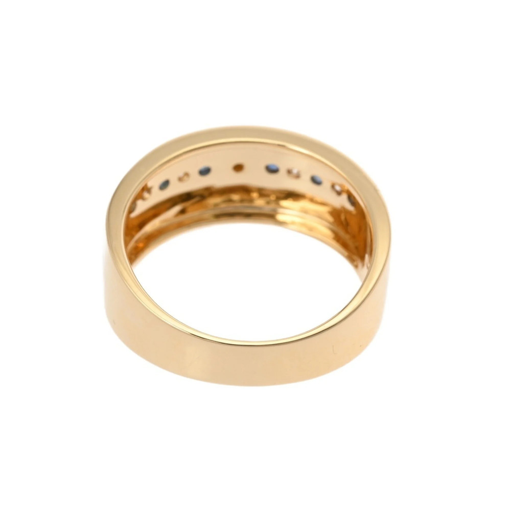 CELINE Diamond and Blue Sapphire Ring, Size #1, Women's, 18K Yellow Gold (YG)... - Picture 4 of 9